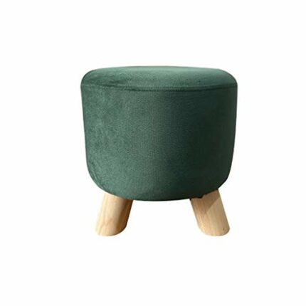 LUKEO Wooden Bench - Upholstered Shoe Vanity Stool Seat With Armrests Solid Pine Wood, For Entryway, Bedroom, Living Room