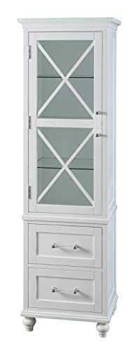 VERSANORA Teamson Home Bathroom Dawson Grey Wooden Free Standing Cabinet EHF-6841G, 33 x 66 x 86.4