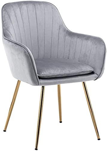 Leisure Dining Chairs Flannel Backrest Metal Legs for Study Living Room Restaurant Hotel (Color : Stlye 6)