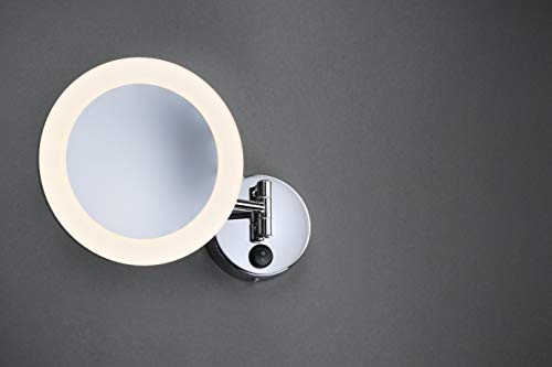 Knightsbridge 230V IP44 3W LED Adjustable and illuminated Vanity Mirror, Chrome, 270mm