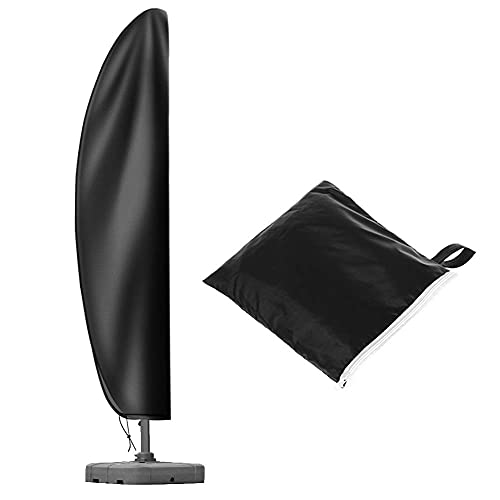 Cantilever Parasol Cover,Waterproof Garden Umbrella Cover with Zip, Fit for 2 to 4 m Patio Large Overhanging Outdoor Parasol 210D Oxford UV Resis