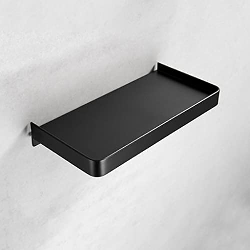 JJZXD Punch Free 304 Stainless Steel Mobile Phone Holder Bathroom Shelf (Color : Svart)