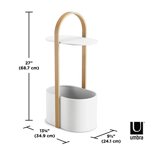 Umbra Bellwood Storage Table, White/Natural