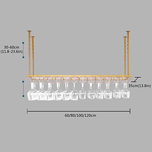 Rustic Wine Rack Wall Mounted with Light & Glass Holder, Adjustable Hanging Bar Wine Glass Rack Ceiling, Bottle Holder Wine Shelf Shelves for Bar