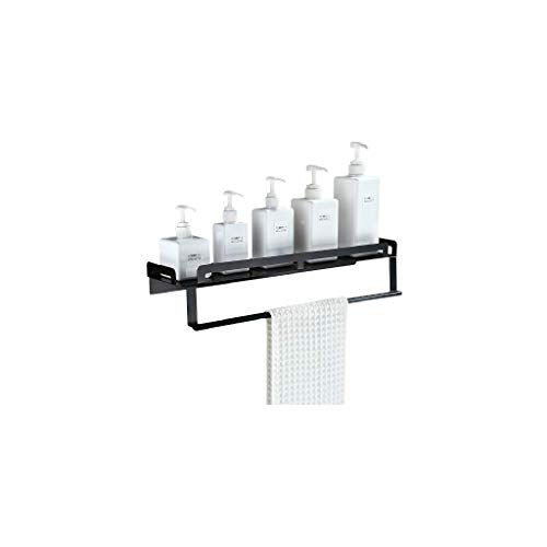 N/A Multifunctional Towel Rack- Black Space Aluminum Towel Racks, Bathroom Towel Shelf with Towel Bar Holder, Wall Mounted Multifunctional Towel