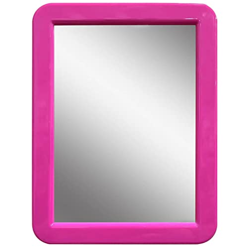 Magnetic Locker Mirror for School Locker, Gym Locker, Office Cabinet, Workshop or Refrigerator, Makeup Mirror, 5" x 7" (Black)