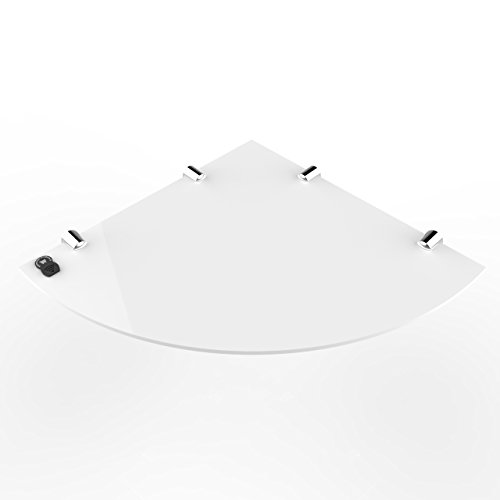 Expression Products Two Large Acrylic Corner Shelves 300mm approx 12", Free Trolley Token Material Sample Included per Shipment, Black