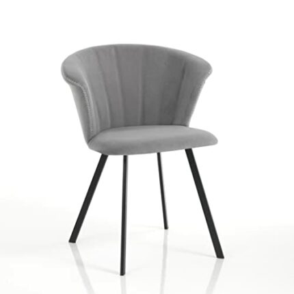 Wink Design Chair, Grey, Matt Black, 62x56xH79 cm