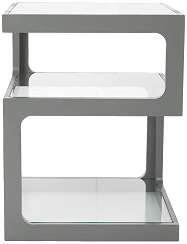 ASPECT Rossini Triple Level Side Coffee End Lamp Table-Grey, Wood 40 x 40 x 52 cm