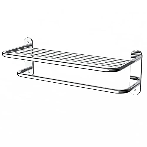 Fixsen 18 Inch Bathroom Towel Rack Towel Bar Towel Shelf Brushed Nickel Stainless Steel and Zinc Alloy Wall Mount 1pc for House Lavatory and Hote