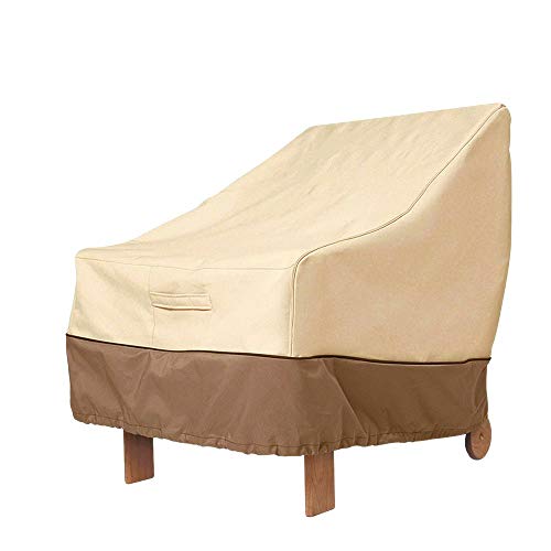 Outdoor High Back Patio Chair Cover Waterproof 210D Oxford Fabric Heavy Duty Garden Rocking Chair Seat Cover Veranda Reclining Armchair Furniture