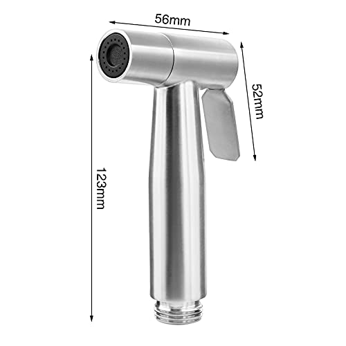 Hand Held Bidet Sprayer, Multi-Functional Sprayer Head Stainless Steel Shower Sprayer Brushed Nickel Sprayer for Toilet Cleaning Pet Bath Persona