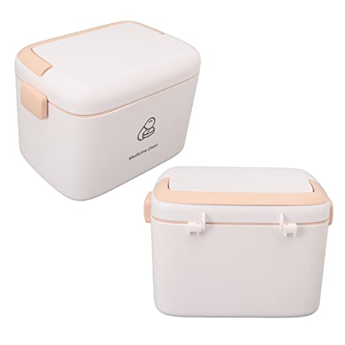 Plastic Medicine Box, Household Medicine Storage Box, Anti-aging, Large Capacity, Sturdy for Hiking and Mountaineering (Type B)