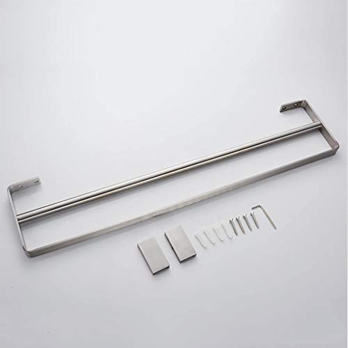 RSOCHS Stainless Steel Bath Towel Rack 60CM ,Foldable Wall Mounted Double Towel Holder,Polished 304 Stainless Steel Towel Shelf Shelf