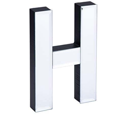 COLLECTIVE HOME - 7-inch Tall Mirrored Glass and Wood Decorative Letter, Home-Bedroom-Office Wall Décor. Perfect Fun Gift to Encourage Girls, You