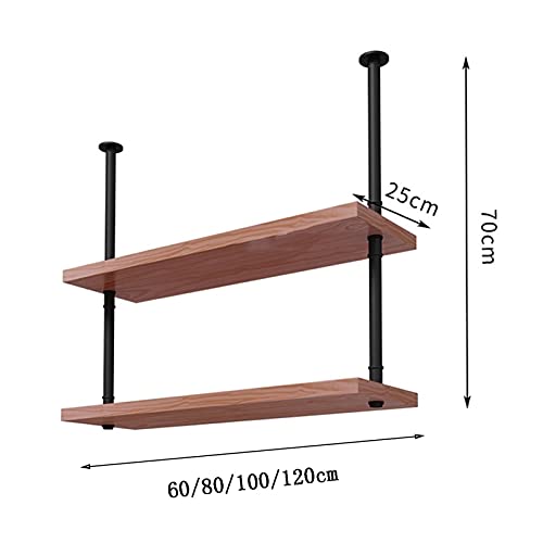 SUCHETA Wine Rack Wall Shelves, Ceiling Wine Glass Rack/Shelf, Industrial Hanging Storage Rack/Wine Rack, Solid Wood Wall Rack, Ceiling Bottle Ra