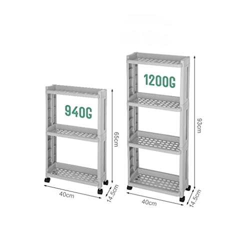 UXZDX Kitchen Shelf Organizer Wheels Trolley Bathroom Gap Storage Rack Sundries Storage Rack Pulley Living Room (Color : A, Size : 1pcs)