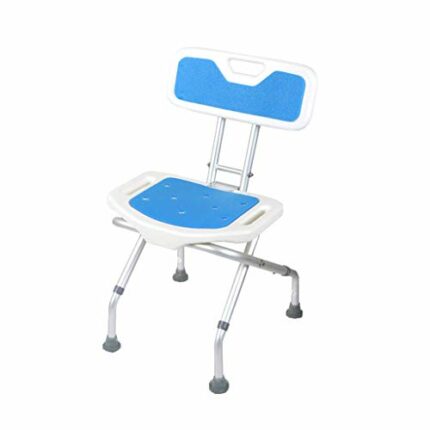 Bath Stools,Elderly Folding Bath Shower Chair with Backrest Bathing Bench Pregnant Women Bathroom Stool Lightweight Anti-Skid Seat