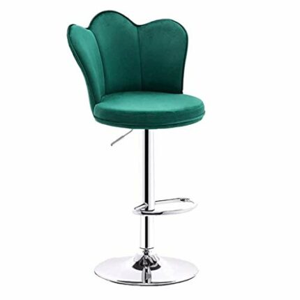 DINGZZ Height Swivel Barstool in Faux Leather and Brushed Stainless Steel Finish