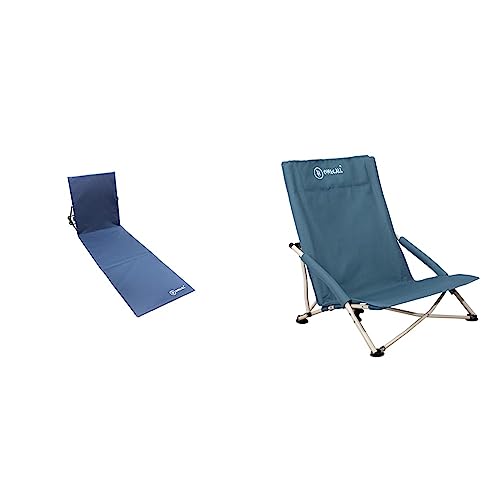 Homecall Beach mat polyester backrest adjustable blue