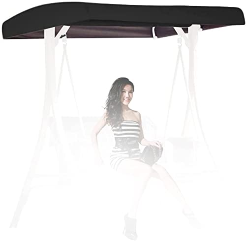 Garden Swing Seat Canopy Replacement, Swing Canopy Cover 3 Seater, Waterproof Swing Chair Top Cover Roof Sun Shade Sun Lounger for Outdoor, UV Re