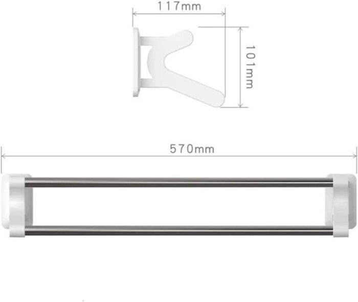 Towel Shelf Multi-Function Towel Rack Stainless Steel Towel Storage Wall Mounted Bath Towel Rail Single Towel Bar for Bathroom (Color : Color1)