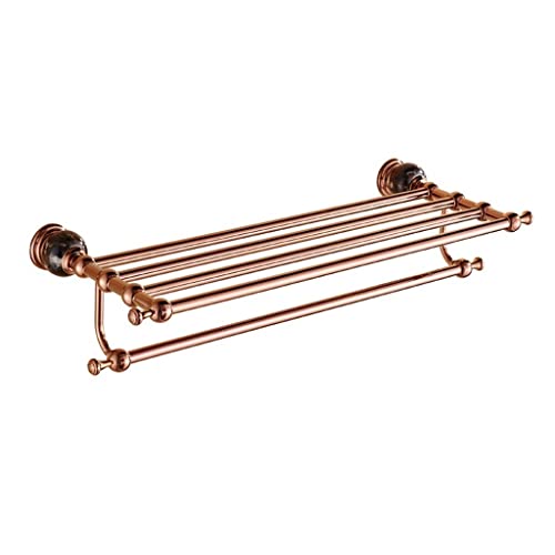 HIGOH Towel Racks, Bathroom Towel Rack Wall Mounted Towel Holder,Towel Rack,Bathroom Rack,Perforated Antique Bath Towel Holder,European Hanging T