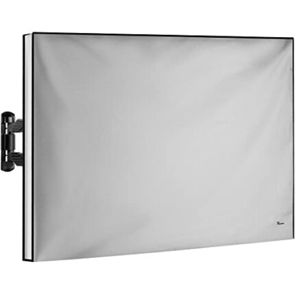 Weatherproof Outdoor TV Cover 72"-75" inch - Full coverage for Flat TVs - Universal for Any Mount and Stand - Grey