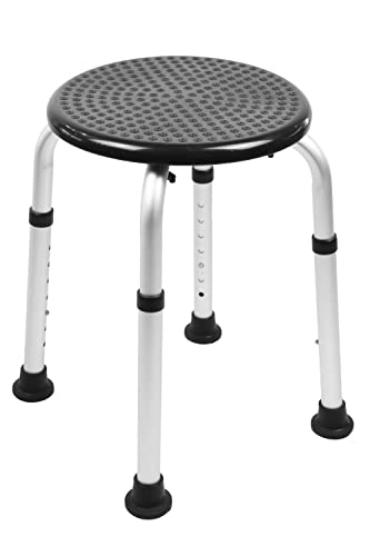 PEPE - Round Shower Stools for Elderly, Bath Seats for Adults, Disabled Bathroom Chairs and Stools, Non Slip Shower Seat Adjustable, Bath Stools