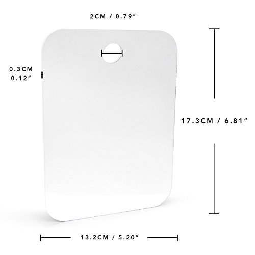 QSHAVE Fog Free Shower Mirror Large Size with Suction Hood and Adhesive Hook Fogless Shaving