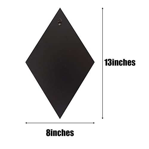 LYLDACER Yanliff Diamond Shape Decorative Wall Mirror.Set of 3,Hanging Chain Frameless Mirror. 8X13inches,Small Decor Mirror.