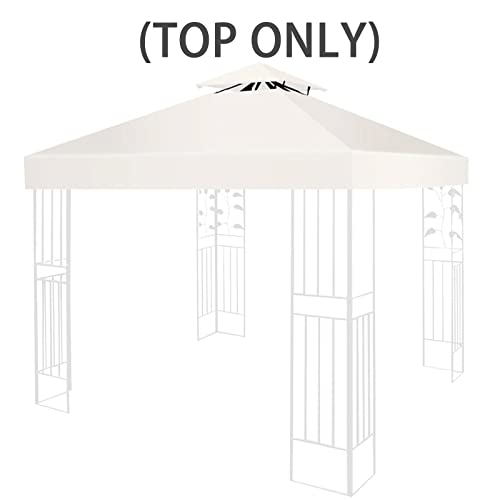 Gazebo Canopy Replacement Covers 3x3m,Outdoor Garden Gazebo Waterproof Canopy,With Double decker roof gazebo cover,Patio Replacement Tent Top Can