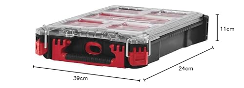 Milwaukee 0 932464083 PACKOUT Compact Organiser Case, Red