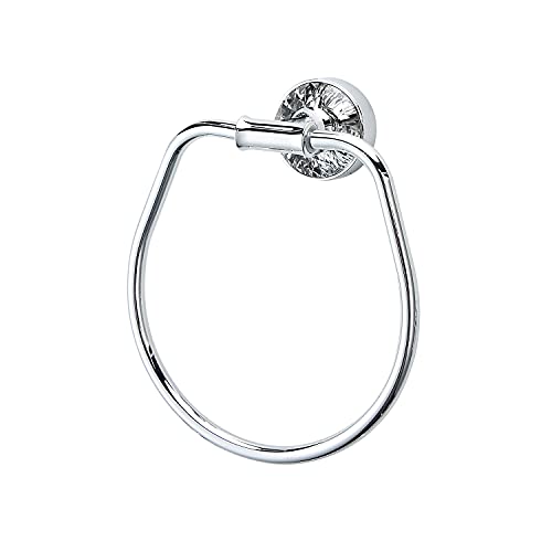 EagleWiz Silver Towel Ring Diamante Towel Holder Excellent Diamond Chrome Finish Wall holder