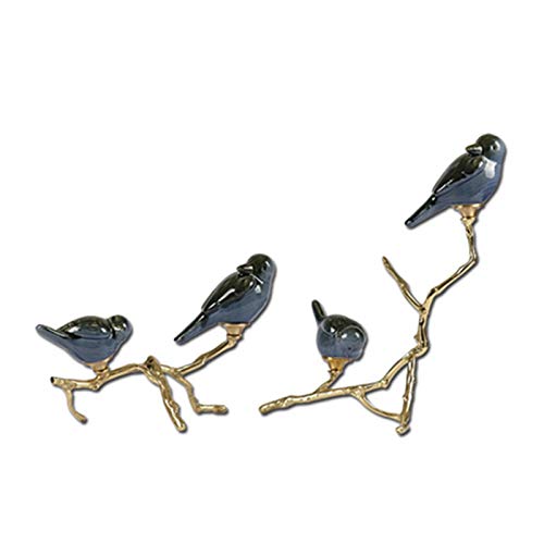 n/a Ceramic Copper Branch Decoration Living Room Sculpture Parrot Wine Cabinet Model Room Home Decoration