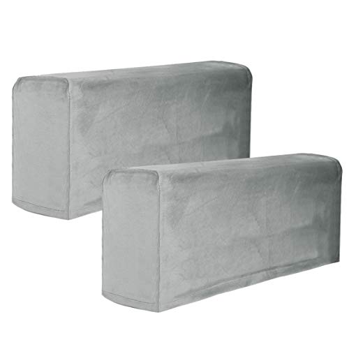 LIOOBO 2Pcs Couch Sofa Armrest Covers Stretch Sofa Slipcover Furniture Protector Armchair Armrest Protective Cover Sleeve for Recliner Sofa Beige