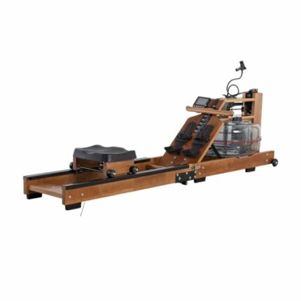 Rowing Machine For Home Use Water Resistance Oak Wood Folding Rower Machine With LCD Monitor Mobile Holder Cardio Equipment 264lbs Weight Capacit