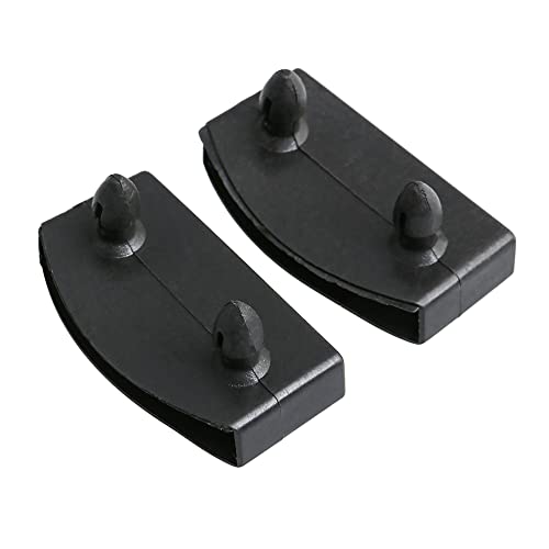 Etfbuy 50 Pcs Bed Board Plastic Bracket Single End 55mm Black Slat Caps Holders Connector Furniture Accessories for Holding Securing Wooden Slats