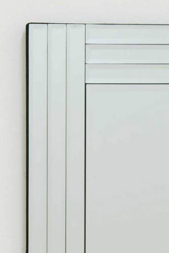 MirrorOutlet Silver Triple Bevelled Venetian Wall Mirror 2Ft3 X 1Ft11 (68cm X 58cm), Frameless