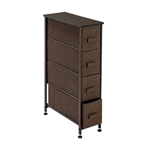LIUZH 4 Drawer Fabric Dresser Storage Tower Non-woven Chest Of Dresser Bedroom Furniture Space Saving (Color : D)