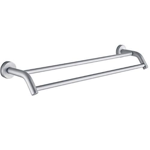 N/A Double Towel Bar Stainless Steel Bathroom Kitchen Towel Holder Dual Towel Rod Rustproof Wall Mount Towel rack