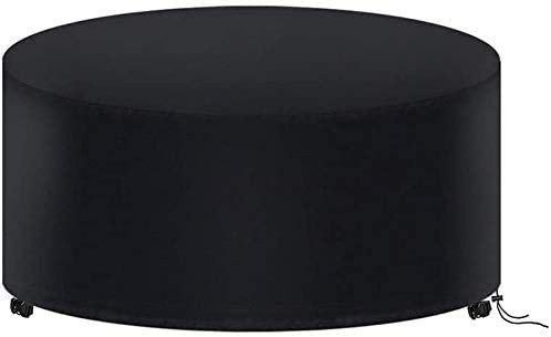 Round Garden Table Cover, Circular Patio Furniture Cover,420D Heavy Duty Oxford Waterproof Breathable Oxford Fabric Garden Furniture Cover,230 x