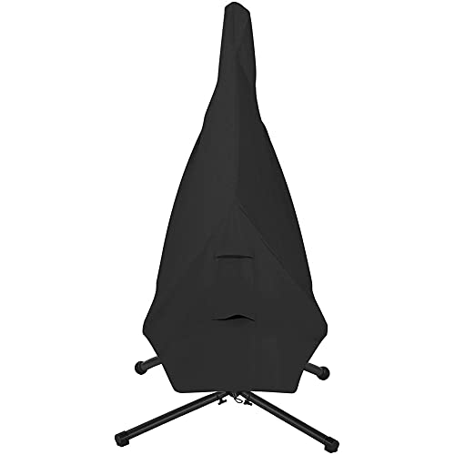 Uposao Black Waterproof Patio Hanging Chaise Lounge and Stand Cover Outdoor Hanging Curved Steel Chaise Hammock Lounge Chair Covers Durable 73 In
