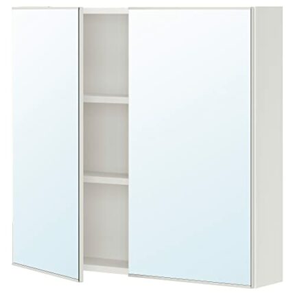 Ikea ENHET mirror cabinet with 2 doors, 80x17x75 cm, white