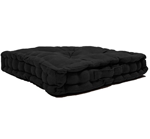 Luxury 100% Cotton Comfortable and Durable CHUNKY SQUARE SEAT PAD BOOSTER / CUSHION Ideal For Home, Office and Garden or Great Comfort for Pregna