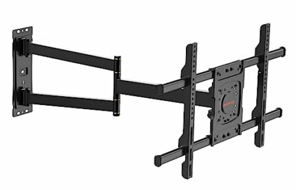 WHYFONE Long Reach TV Wall Bracket Swivels Tilts Extends Corner TV Wall Bracket Mount with 83.8cm Smooth Extension for Corner/Flat Installation f