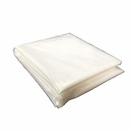 dropee Greenhouse Plastic Sheeting - 2 x 5m Polytunnel Heavy Duty Sheeting 250Mu/1000g, Plastic Sheeting Clear Polytunnel Cover UV Resistant Furn