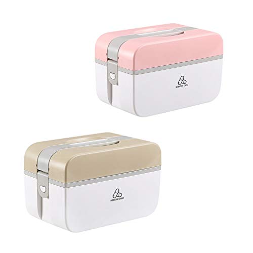 EXCEART Medicine Storage Box Large-capacity Family Medicine Box Container Medical Supplies for Office Home 1pc(Random Color)