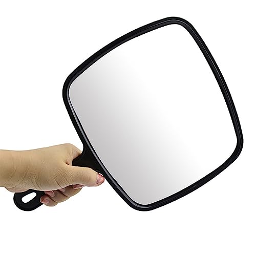 Multi-Purpose Handheld Mirror with Distortion-Free Reflection Hand Mirror Salon Barber Hairdressing Mirror Large Wall Mount Hand Mirror with Hand