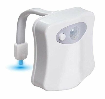 Zsirue Motion Sensor Toilet Night Light Home Toilet Light Bathroom Body Motion Sensor Toilet Bowl Seat Light Lamp 8-Color Changes Internal Memory